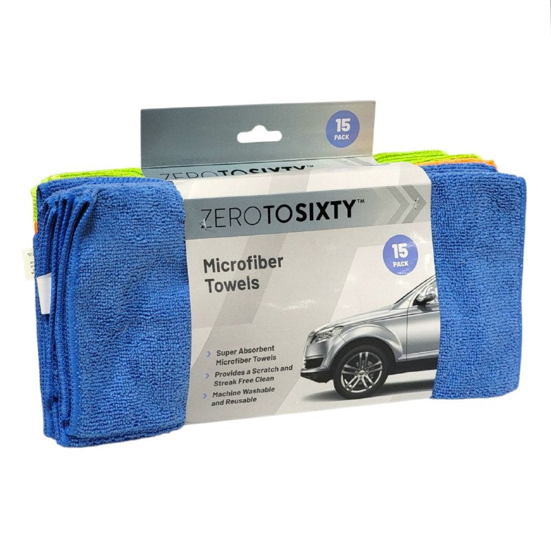 TOALLAS DE MICROFIBRA MULTIUSO 15PCS ZERO TO SIXTY