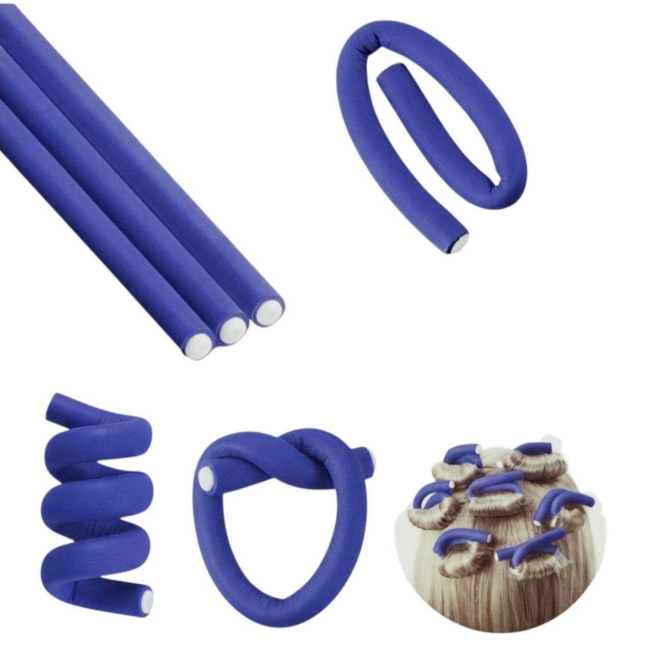ROLLO PARA EL CABELLO TUBOS FLEXIBLES DE ESPUMA NEVADA