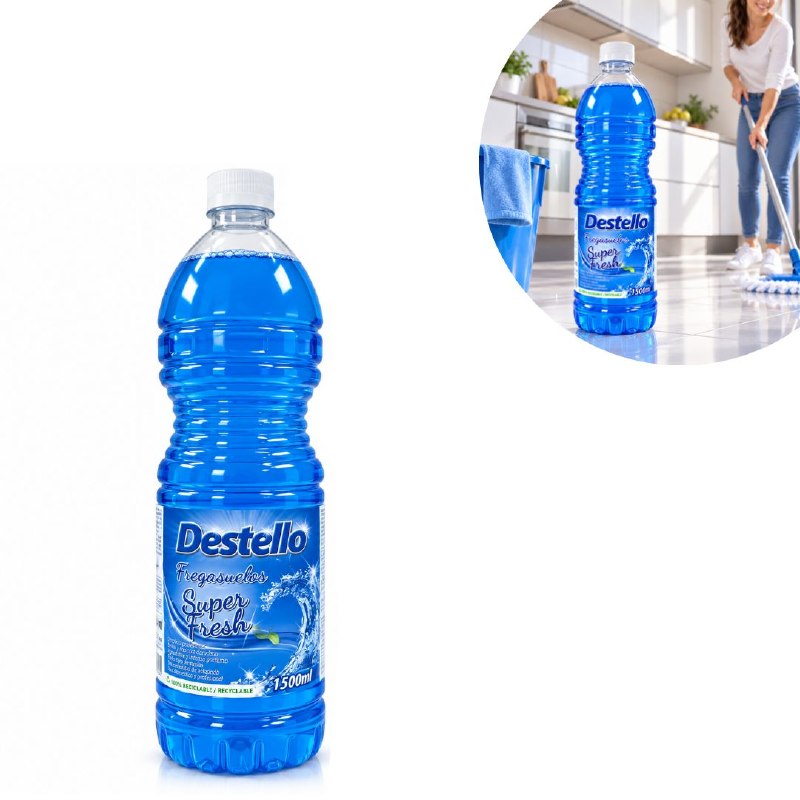 ASISTIN LIMPIADOR LIQUIDO PARA PISOS Y SUPERFICIES CON AROMA SUPER FRESH DESTELLO 1500ML