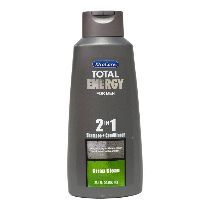 SHAMPOO Y ACONDICIONADOR 2 EN 1 PARA HOMBRES CON CAFEIA FRESCA MENTOLADA REVITALIZANTE XTRACARE 750ML