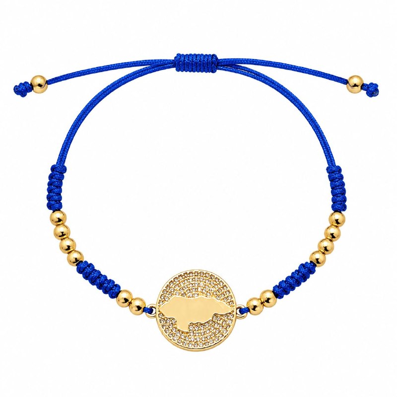 PULSERA DE ENCHAPE ELASTICA PARA DAMA CON DISEÑO DE HONDURAS