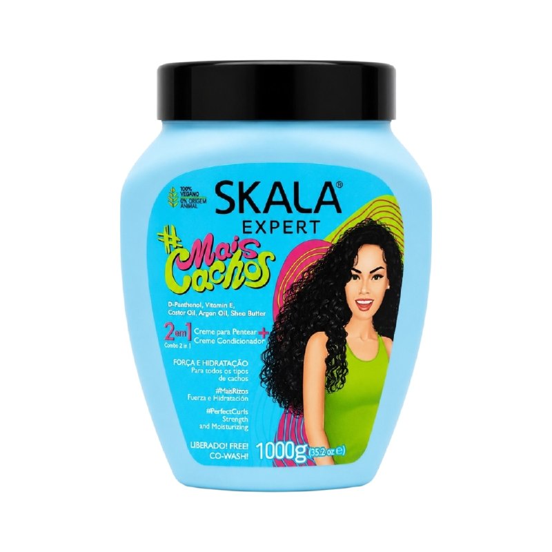 TRATAMIENTO CAPILAR EN CREMA 2 EN 1 HIDRATANTE PROFUNDO PARA CABELLOS RIZADOS SKALA 1000G