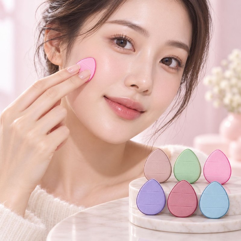SET DE 6 ESPONJAS BORLAS MINI PARA MAQUILLAJE SWEET BEAUTY