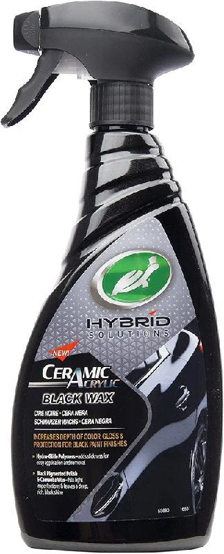 CERA LIQUIDA EN SPRAY PARA AUTO NEGRA QUE INCREMENTA LA PROFUNDIDAD DEL COLOR Y BRILLO DE LA PINTURA NEGRA HYBRID SOLUTIONS