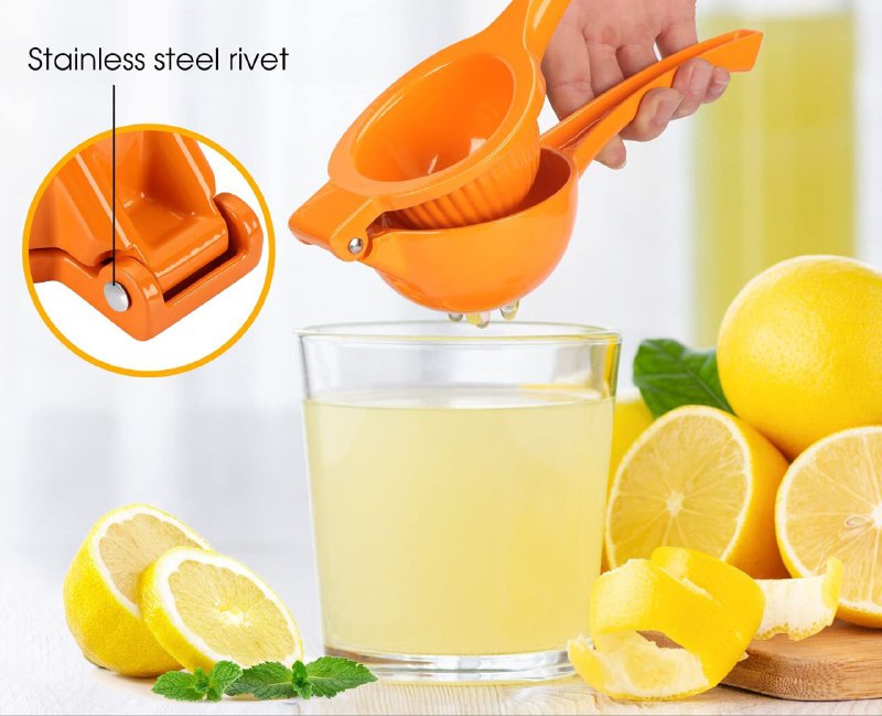 EXPRIMIDOR MANUAL DE ACERO INOXIDABLE PARA CITRICOS, LIMONES, NARANJAS, LIMA LEMON TONGS