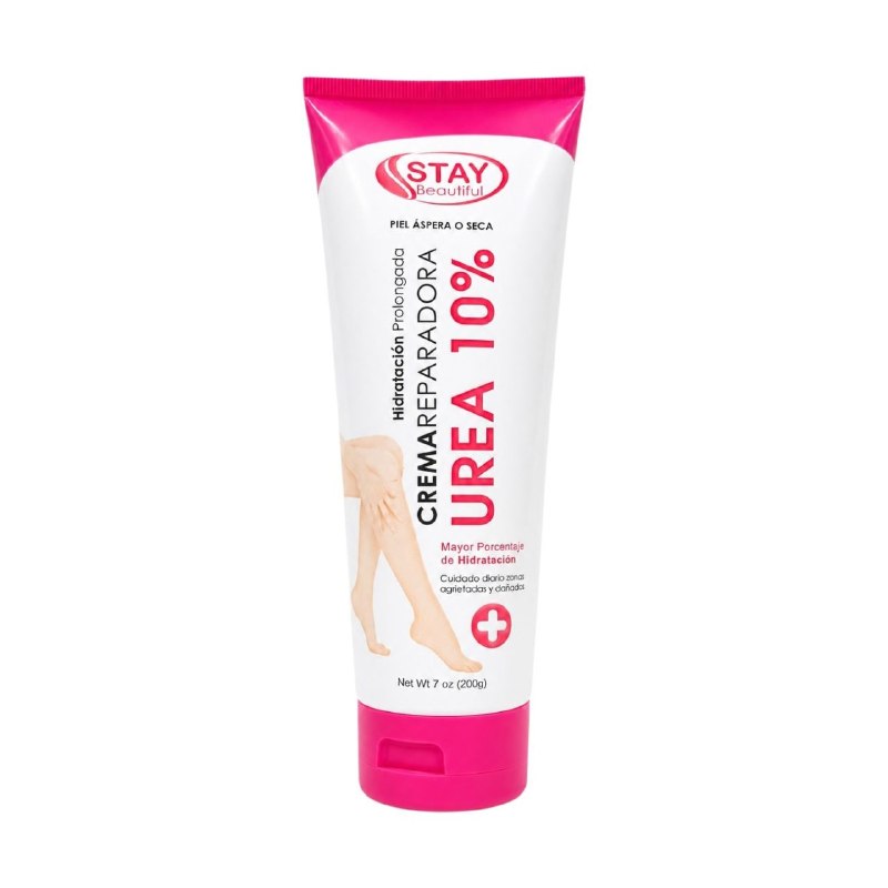 CREMA CORPORAL REPARADORA CON UREA 10% HIDRATANTE IDEAL PARA PIERNAS O ZONAS SECAS STAY BEAUTIFUL 200G