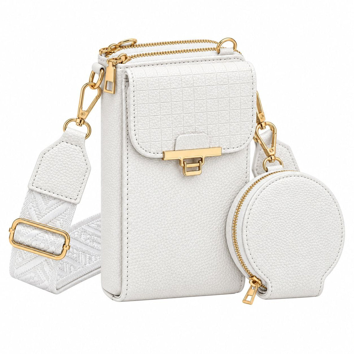 CARTERA CRUZADA CON MINI MONEDERO Y CORREA AJUSTABLE TABU 19X10CM