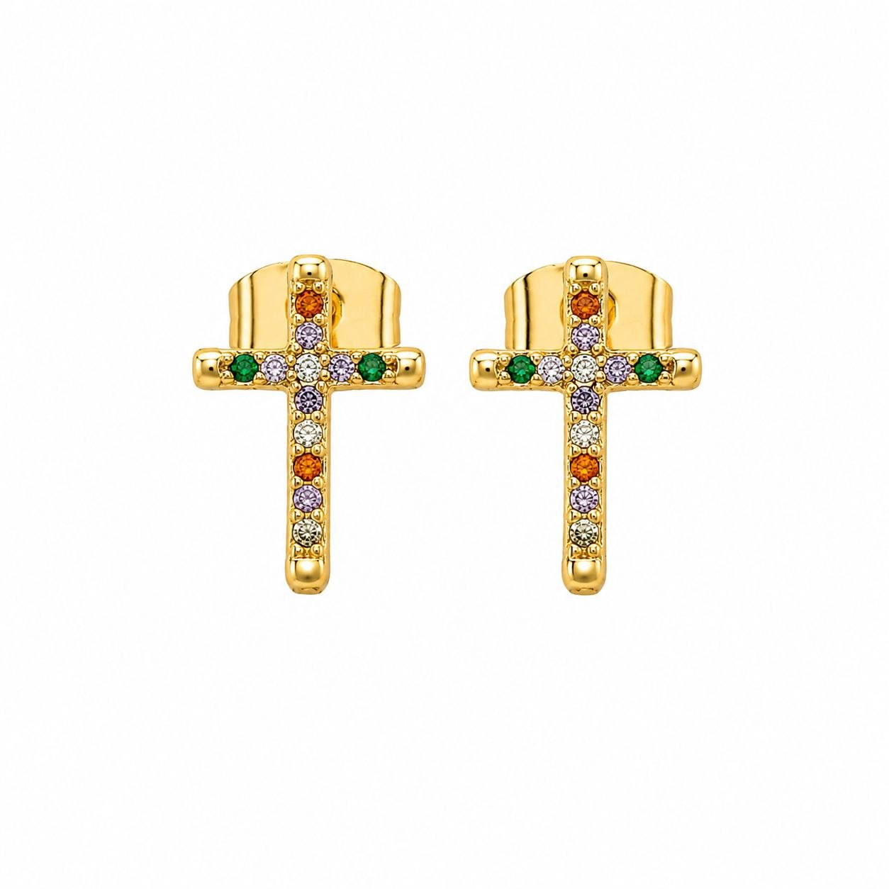 ARITOS DE ENCHAPE PARA DAMA 1 CM
