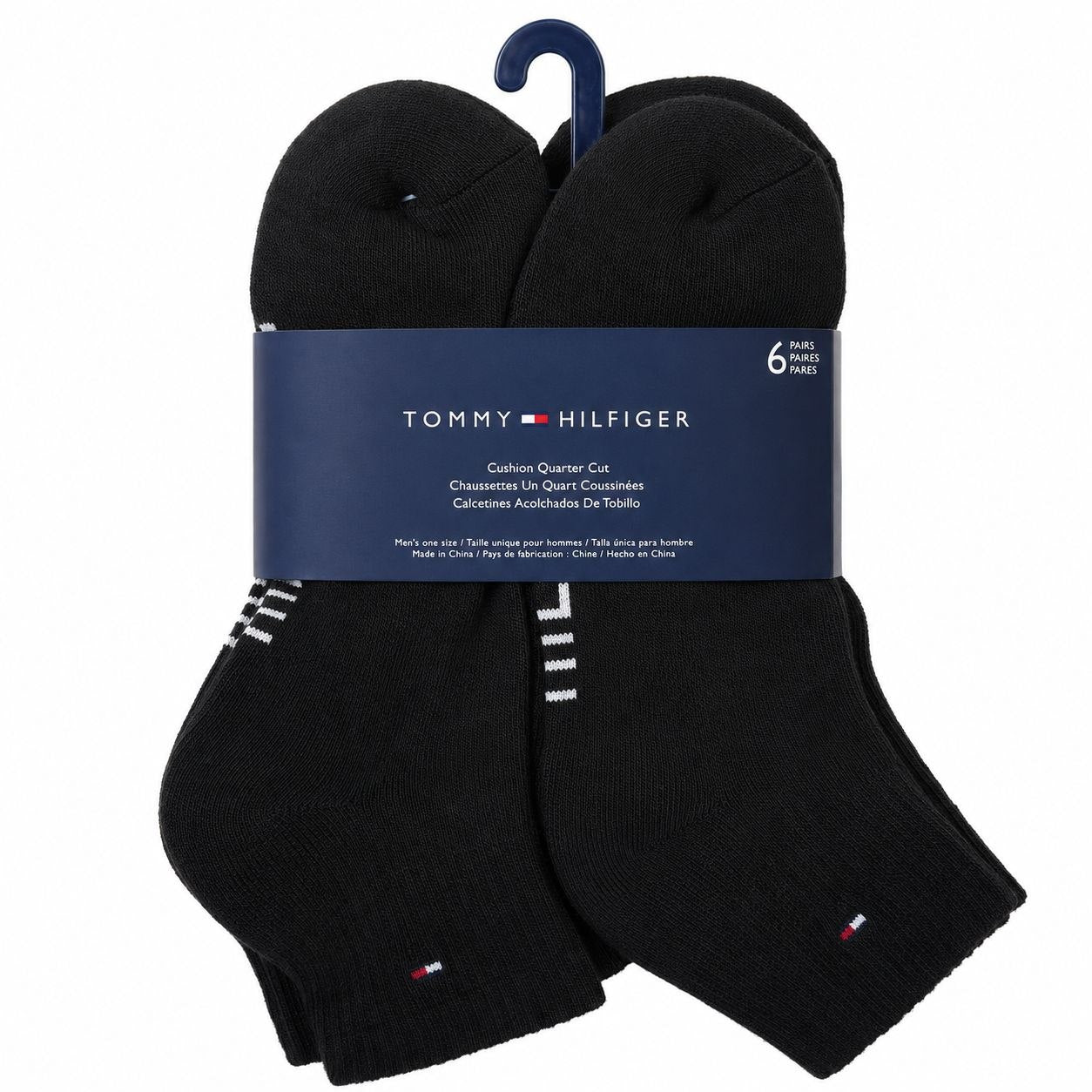 CALCETA TOBILLERA TOMMY HILFIGER PARA HOMBRE 6 PARES TALLA ÚNICA