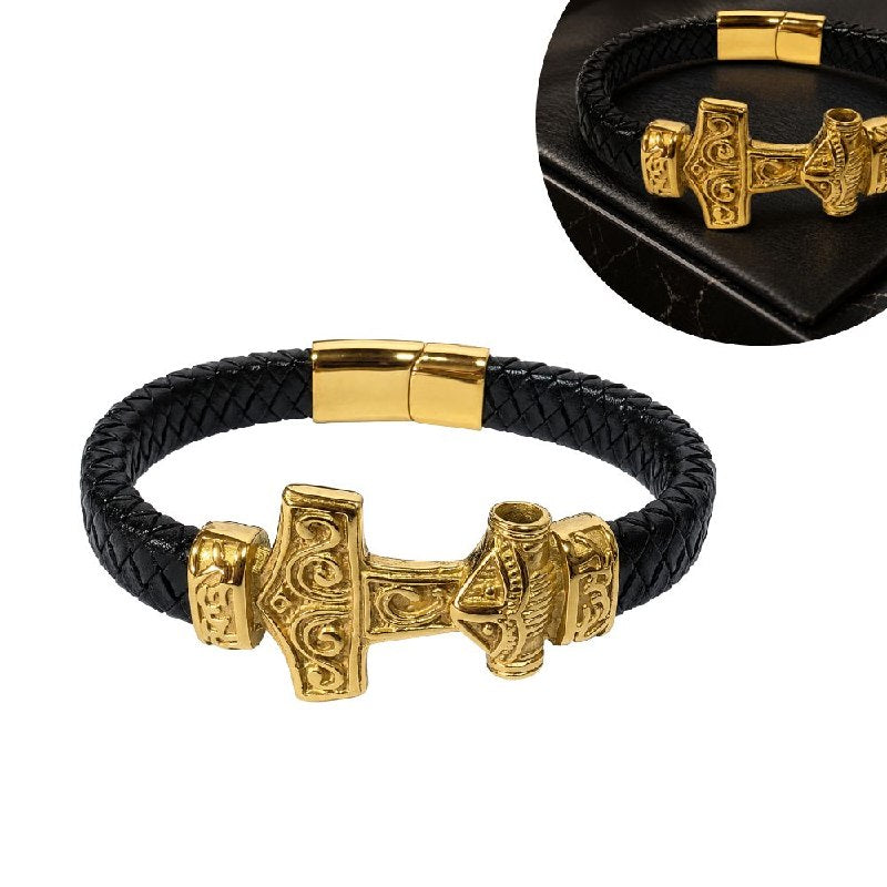 PULSERA DE ENCHAPE PARA CABALLERO CON DISEÑO DE ANCLA 24CM