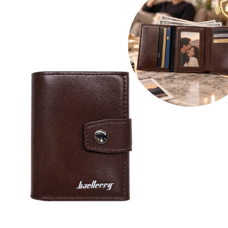 BILLETERA COMPACTA CON TARJETERO Y PROTECCION RFID BAELLERRY 9X8CM