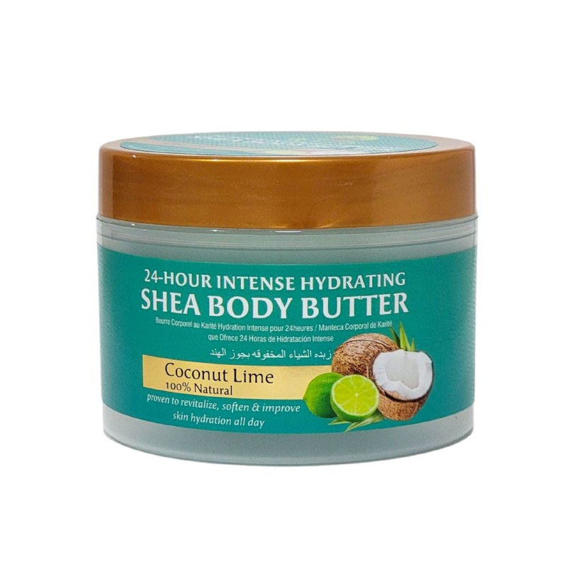 MANTECA CORPORAL INTENSA DE 24 HORAS CON MANTECA DE KARITE Y EXTRACTO DE COCO Y LIMON RAKO 240G