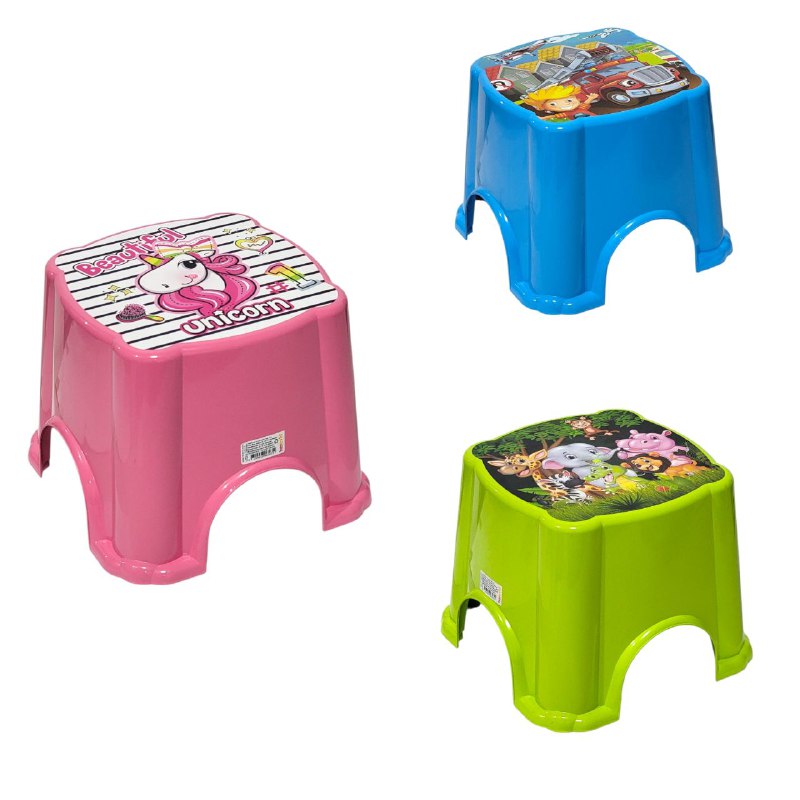 SILLA BANQUITO O TABURETE INFANTIL PARA NIÑOS(AS) RESISTENTE Y SEGURO PARA SENTARSE HEREVIRI 25X20CM