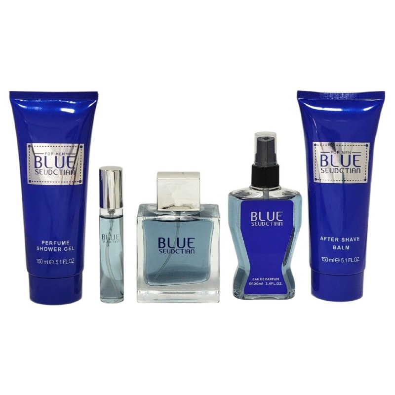 SET PERFUME ECONÓMICO ESTUCHE PARA CABALLERO BLUE SEUDCTIAN