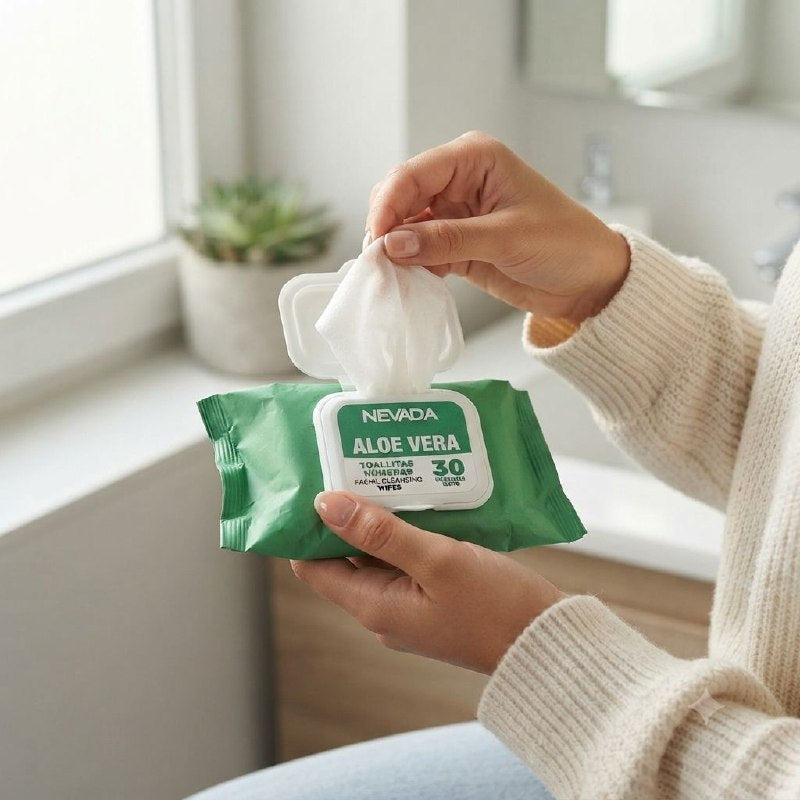 TOALLITAS HUMEDAS FACIALES DE ALOE VERA NEVADA 30UND