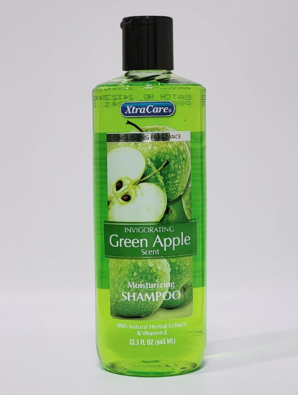 SHAMPOO PARA EL CABELLO HIDRATANTE CON AROMA A MANZANA VERDE, CON EXTRACTOS DE HIERBAS NATURALES Y VITAMINAS, HIDRATA Y DEJA FRAGANCIA EN EL CABELLO XTRACARE 665ML