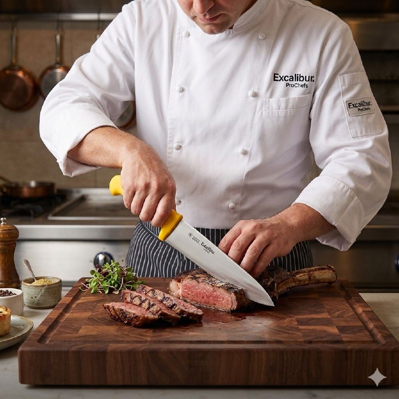 CUCHILLO DE COCINA MULTIUSOS PROFESIONAL DE ACERO DE ALTA CALIDAD EXCALIBUR 30.48CM