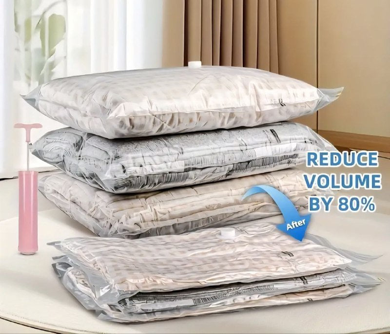 BOLSA DE COMPRESION AL VACIO PARA OPTIMIZAR ESPACIO Y ALMACENAMIENTO PARA MALETAS, ROPEROS ETC FENFANG 70X100CM