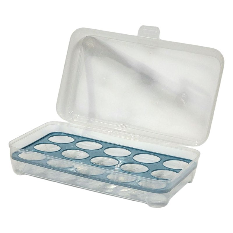 ORGANIZADOR DE HUEVOS TRANSPARENTE HUEVERA PARA 15 HUEVOS,3 COLORES, 23X13CM