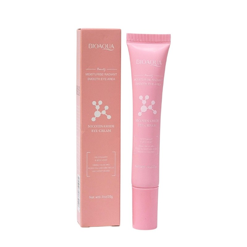 CREMA FACIAL PARA EL CONTORNO DE OJOS DE NIACINAMIDA Y VITAMINA B3 ILUMINADORA Y RESTAURADORA BIOAQUA 20G