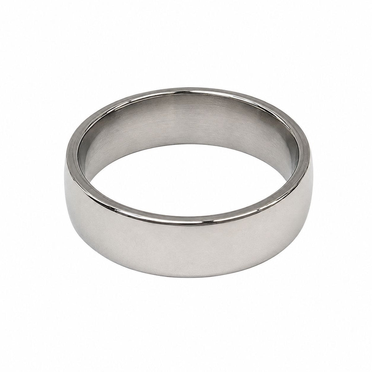 ANILLO DE ENCHAPE PARA CABALLERO CON DISEÑO LISO Y ACABADO PLATEADO