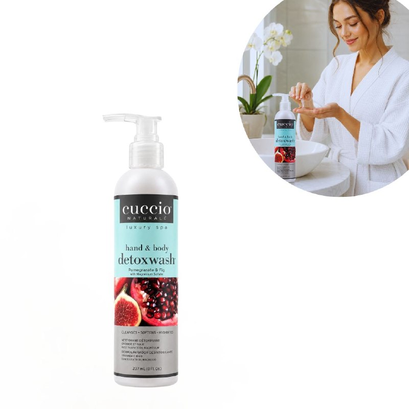 CREMA CORPORAL LIMPIADORA E HIDRATANTE CON SULFATO DE MAGNESIO CON AROMA GRANADA E HIGO CUCCIO 237ML