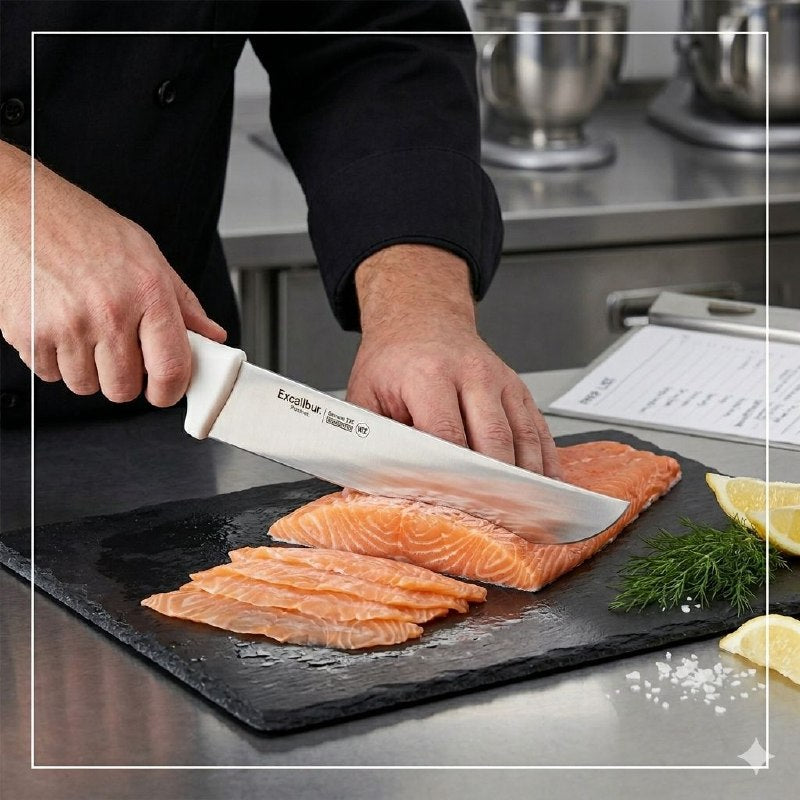 CUCHILLO DE COCINA MULTIUSOS PROFESIONAL DE ACERO DE ALTA CALIDAD EXCALIBUR 30.48CM