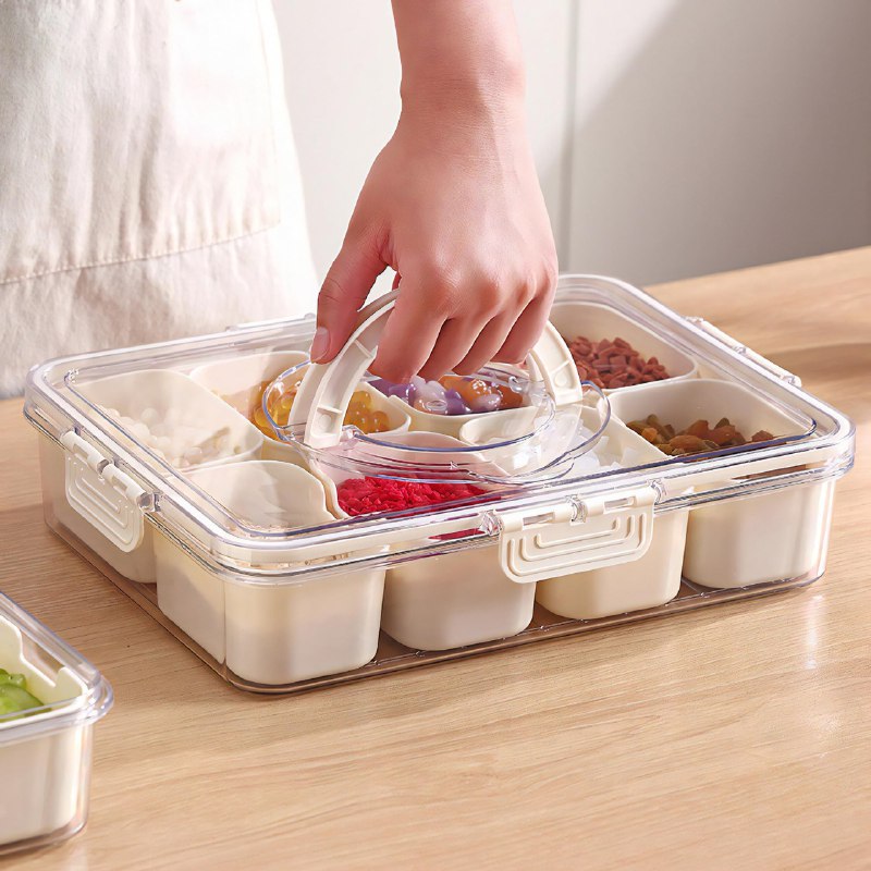 ORGANIZADOR RECIPIENTE DE ALIMENTOS MULTIDIVISION ELEGANTE 28X21X6.5CM MAGIC SPICE GRID
