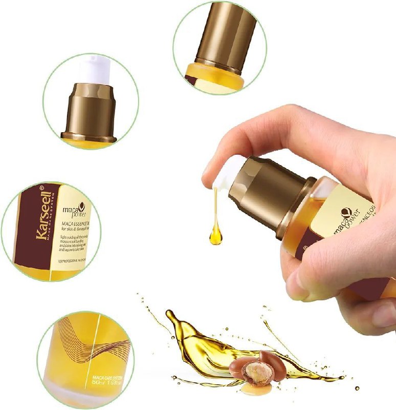 ACEITE PARA EL CABELLO RECONSTRUCTOR Y REVITALIZANTE DE ESENCIA DE MACA KARSEELL 50ML