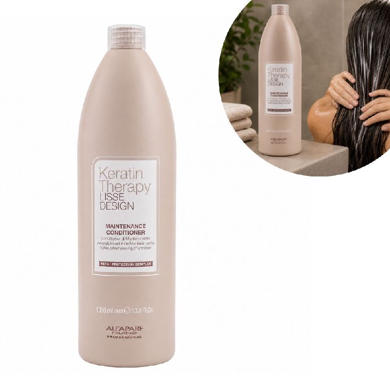 ACONDICIONADOR NUTRITIVO DE MANTENIMIENTO POST ALISADO SIN SULFATOS NI SAL CON KERATINA Y ACEITE DE BABASU ALFAPAFT 1000ML