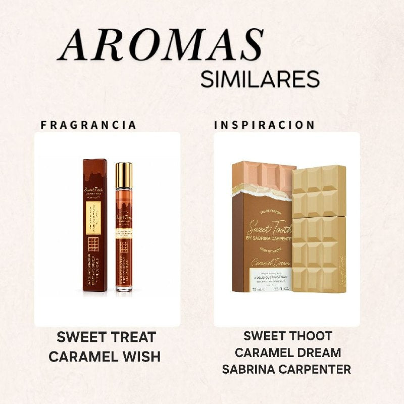 PERFUME EN TUBO SWEET TREAT CARAMEL WISH EDP 35ML (M) (AROMA SIMILAR SABRINA CARPENTER SWEET THOOT)