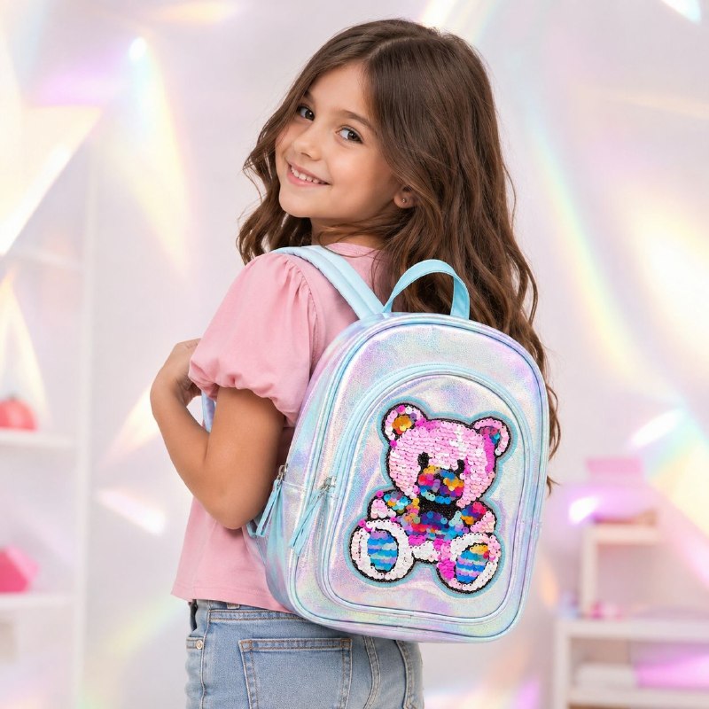 MOCHILA ECONÓMICA REVERSIBLES Y MULTICOLOR TABÚ 25X26CM