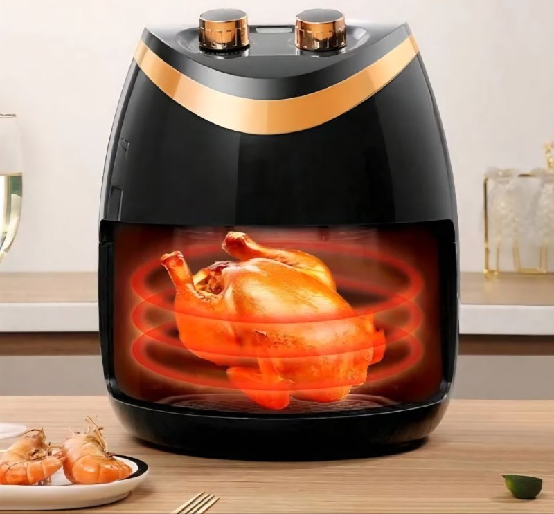 MAQUINA FREIDORA DE AIRE, HORNO DE AIRE CALIENTE, GRILL Y FREIDORA, 1500W, CIRCULACION AIRE 360 GRADOS, FACIL DE LIMPIAR, CAPACIDAD 5L RAF AIR FRYER
