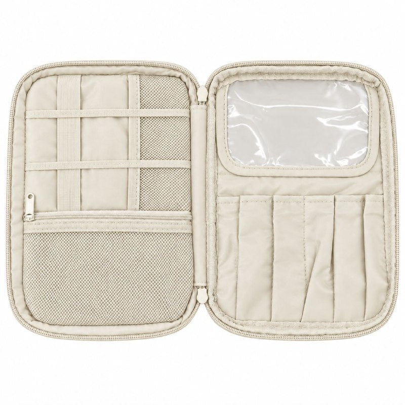 BOLSO ORANIZADOR DE VIAJE MULTIUSOS CON SUJETADORES INTERNOS PARA CABLES, COSMETICOS O ACCESORIOS 23X11X17CM