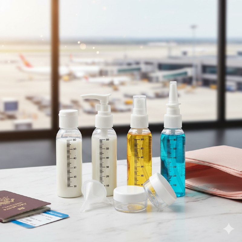 SET PARA VIAJAR DE BOTELLAS VACIAS 7PCS STAY BEAUTIFUL
