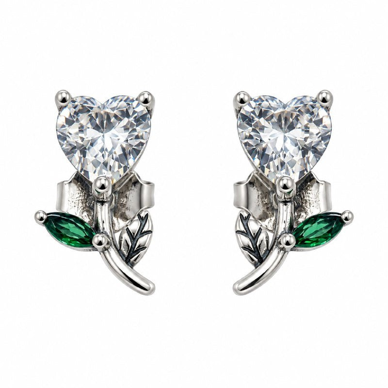 ARITOS DE PLATA 9.25 CON DISEÑO DE FLOR TULIPAN MEDIDA: 1CM PESO: 1.4G