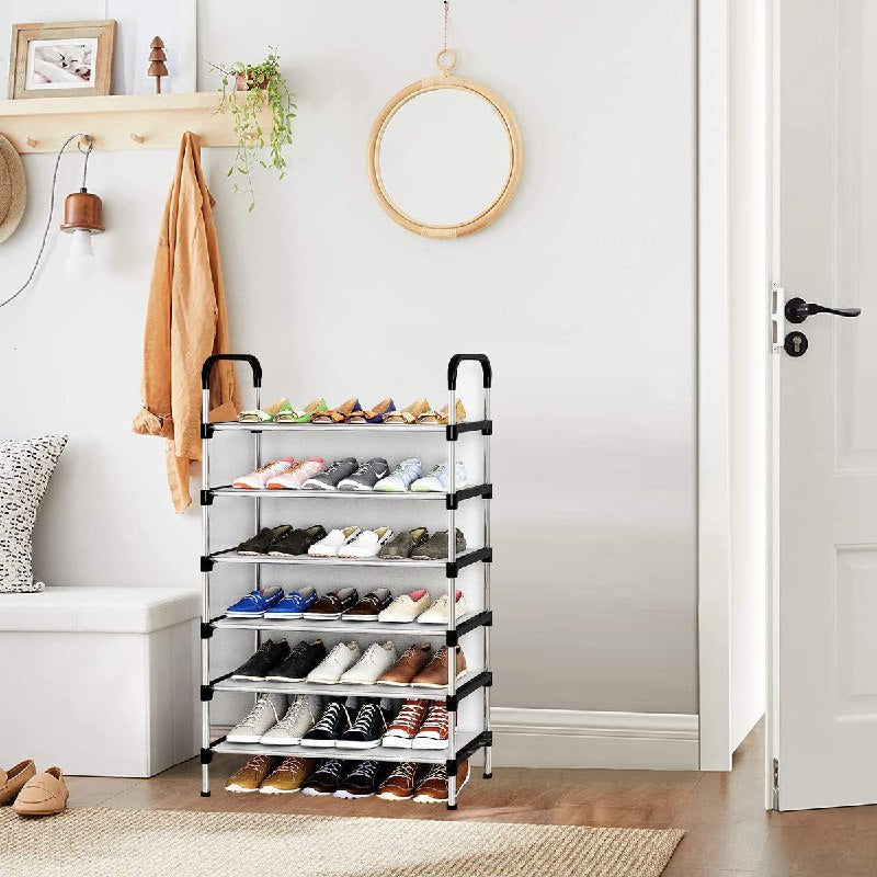 ESTANTE ORGANIZADOR DE ZAPATOS DE 6 NIVELES, GRAN CAPACIDAD 24 PARES, ACERO GALVANIZADO