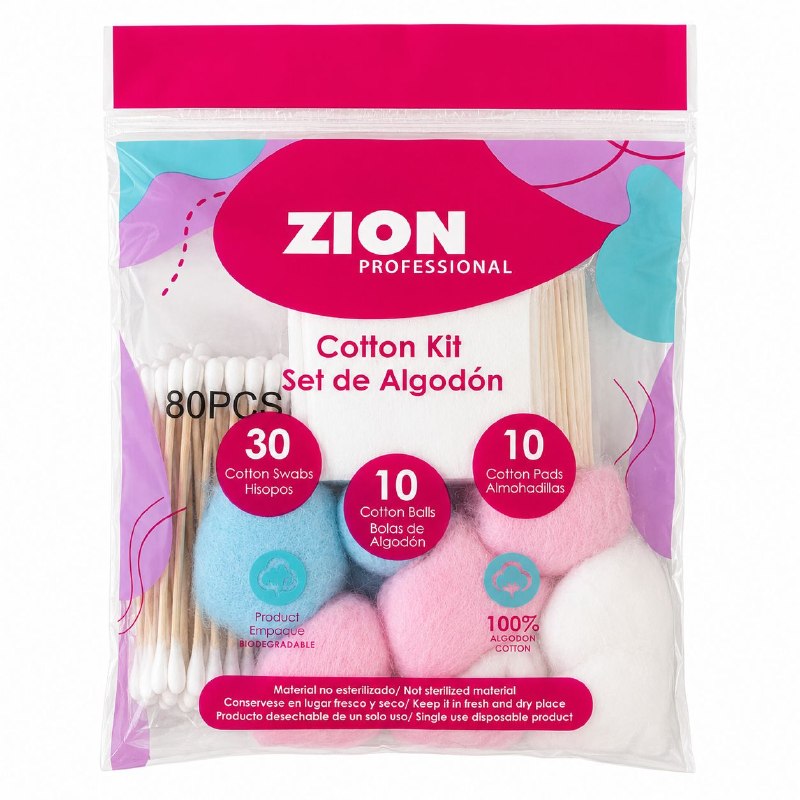 SET DE ALGODÓN 3 EN 1 COTTON KIT ZION PROFESSIONAL