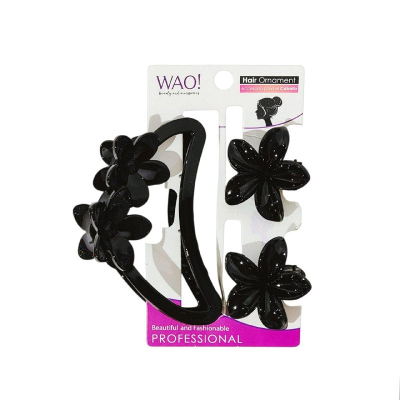 GANCHO PARA EL CABELLO EN SET DE 3PCS WAO BEAUTY GRANDE 9X6CM, PEQUEÑOS 4X4CM