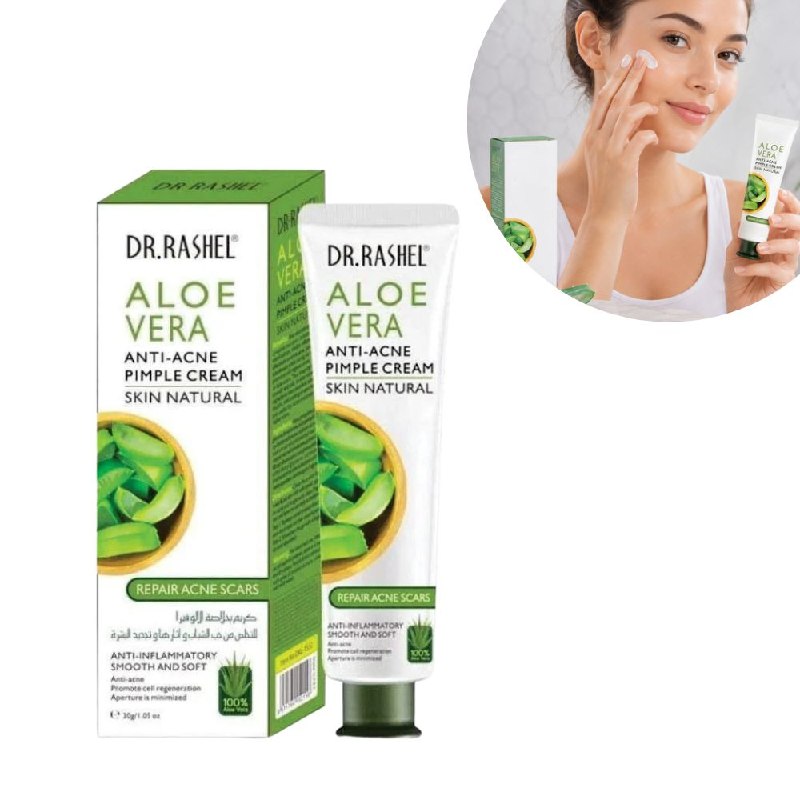 CREMA FACIAL ANTI ACNE RELAJANTE DE ALOE VERA DR RASHEL 30G