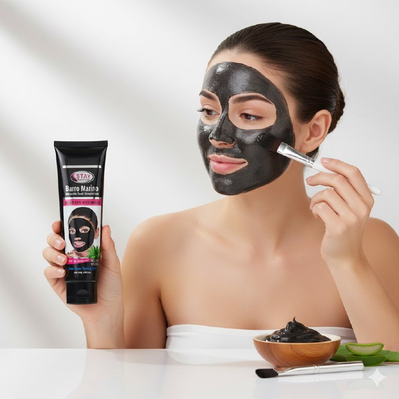 MASCARILLA FACIAL DE BARRO MARINO Y ALOE VERA HIDROPLASTICA HIDRATANTE STAY BEAUTIFUL 120G