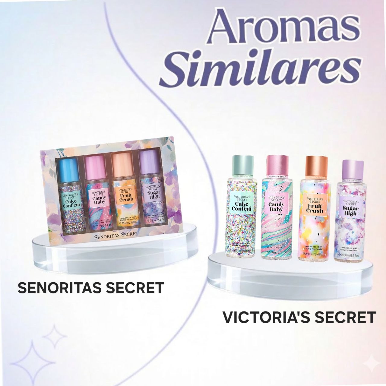 SET DE SPLASH MINI SENORITAS SECRET 75MLX4 (M) (AROMA SIMILAR A VICTORIAS SECRET)