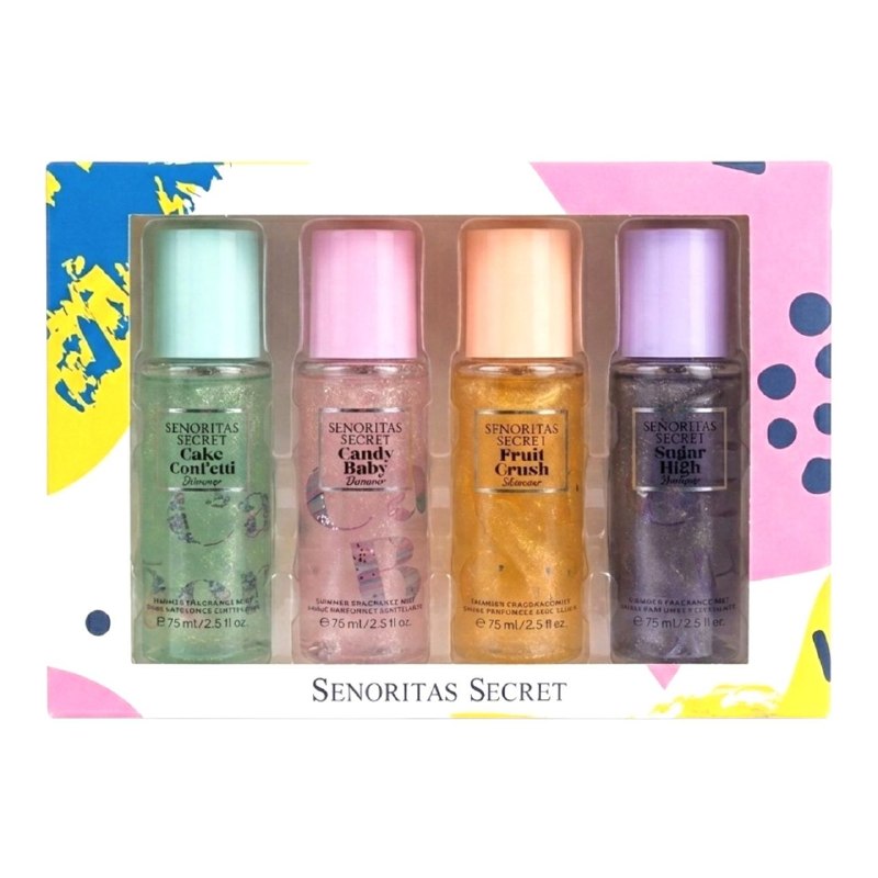 SET DE SPLASH SHIMMER MINI SENORITAS SECRET 75MLX4 (M) (AROMA SIMILAR A VICTORIAS SECRET)