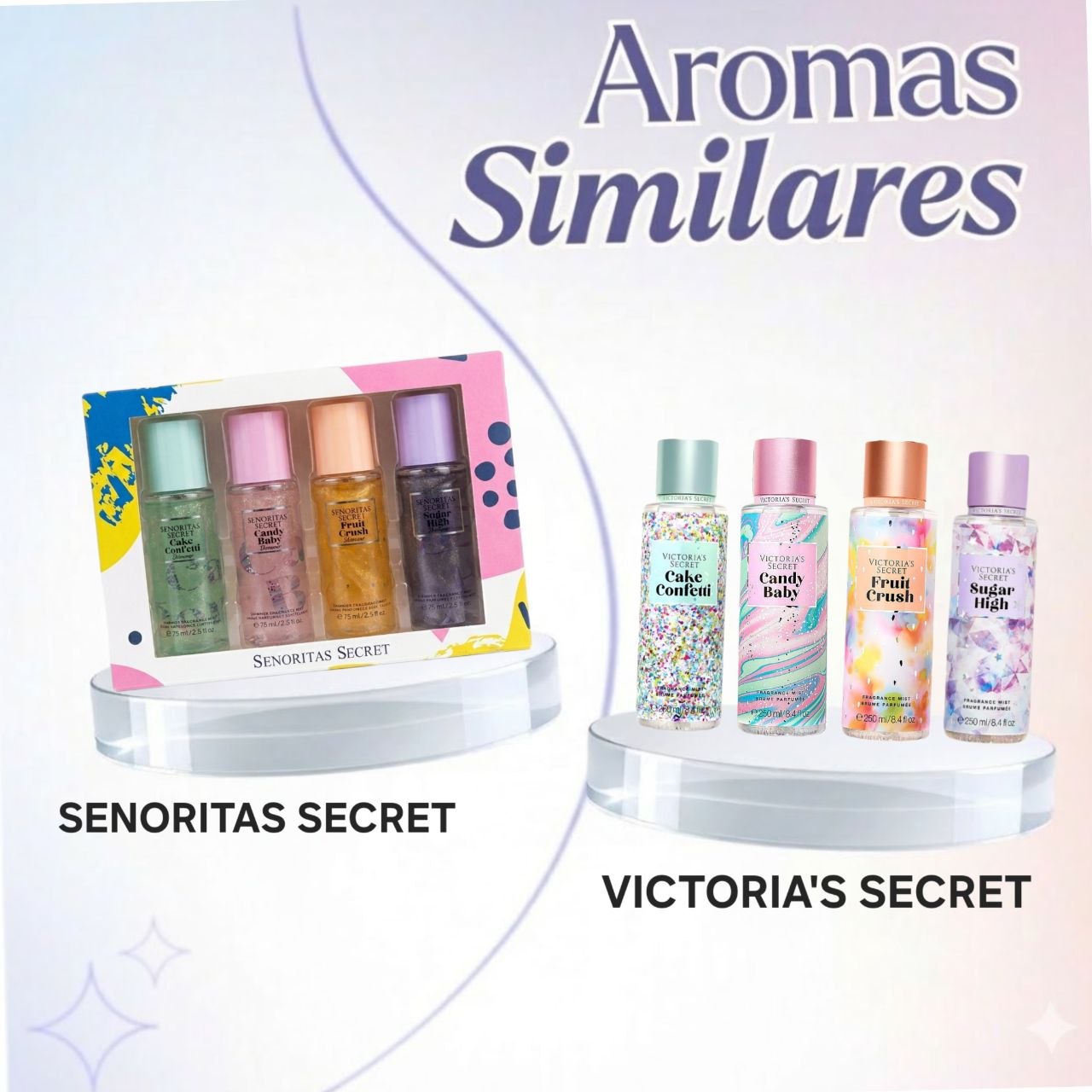 SET DE SPLASH SHIMMER MINI SENORITAS SECRET 75MLX4 (M) (AROMA SIMILAR A VICTORIAS SECRET)