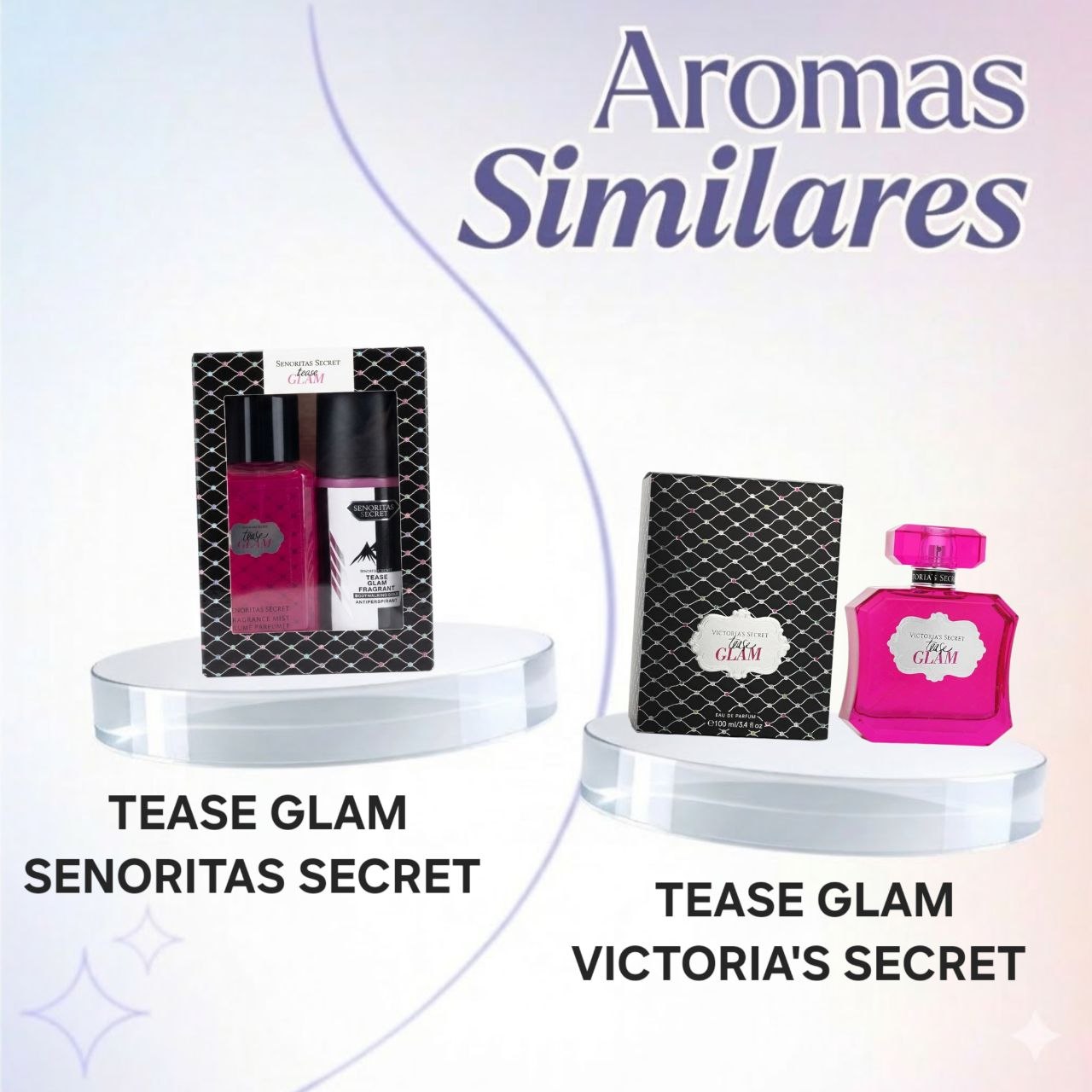 SET MINI SENORITAS SECRET TEASE GLAM SPLASH 75ML Y ANTISPERSPIRANTE 60ML (M) (AROMA SIMILAR A VICTORIAS SECRET TEASE GLAM)