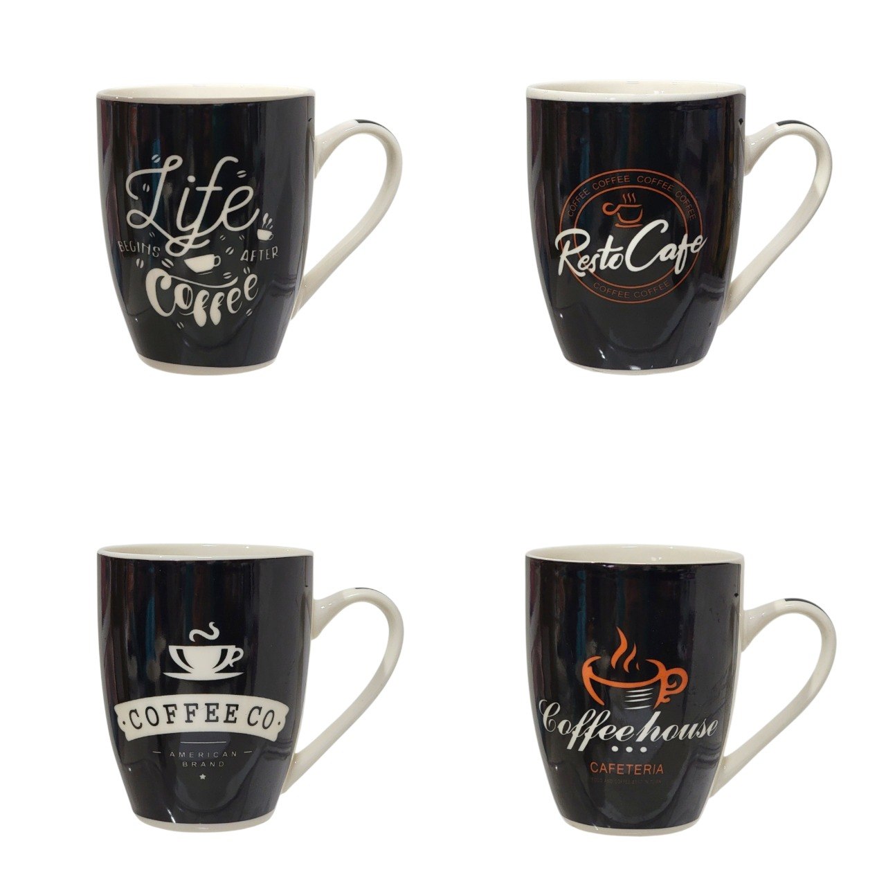 TAZAS DE CERAMICA DE ALTA RESISTENCIA PARA CAFE O TE 330ML