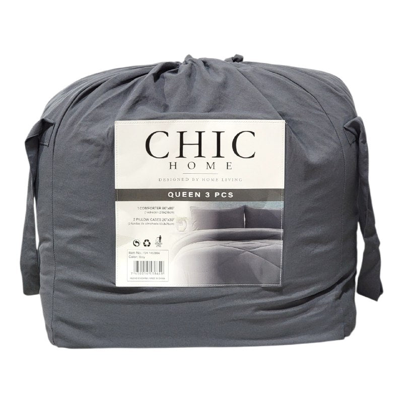 JUEGO DE SABANA EDREDÓN QUEEN CHIC HOME 3PCS