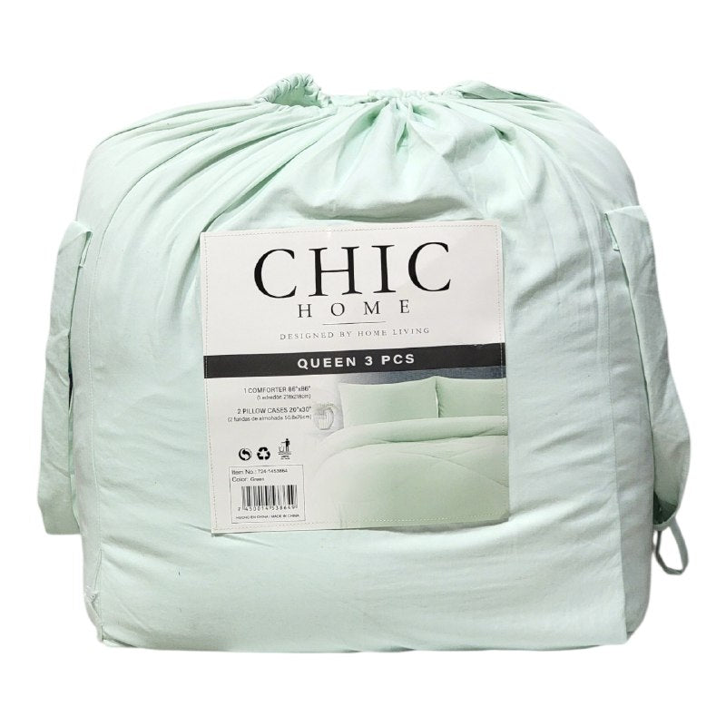 JUEGO DE SABANA EDREDÓN QUEEN CHIC HOME 3PCS