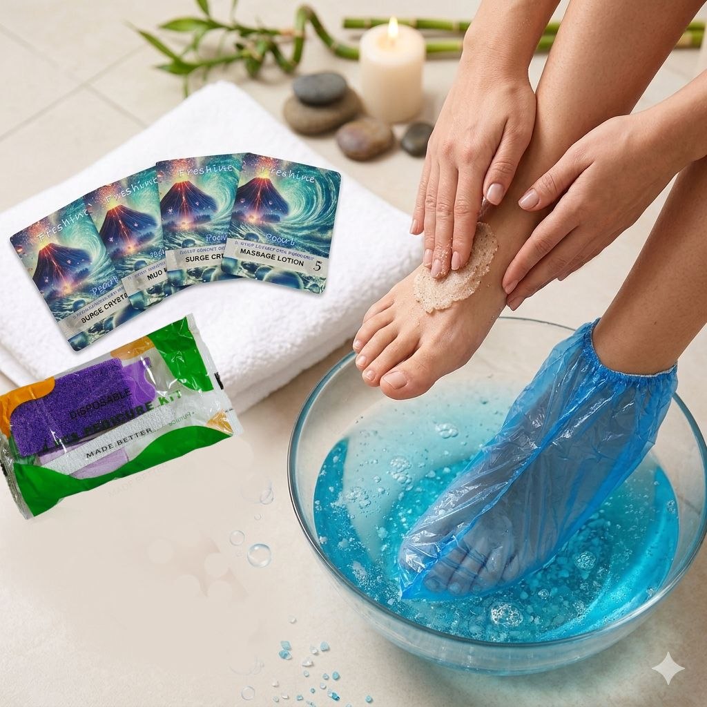 SET DE PEDICURA DE LUJO PROFESIONAL DE 5 PASOS FRESHINE