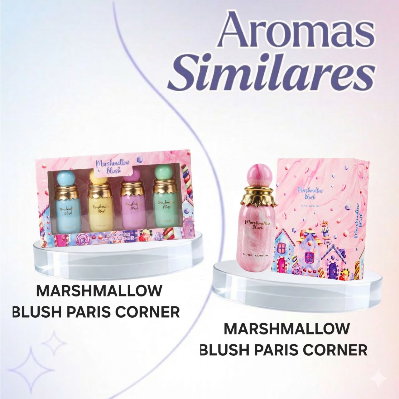 SET MINI PARIS CORNER MARSHMALLOW BLUSH EDP 30MLX4 (M) (AROMA SIMILAR A PARIS CORNER MARSHMALLOW BLUSH)